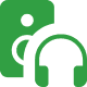 Headphone and card icon